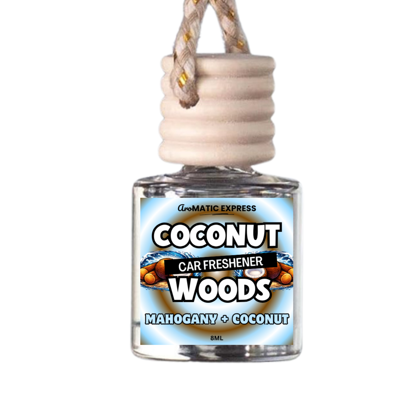 Mahogany Coconut Car Freshie