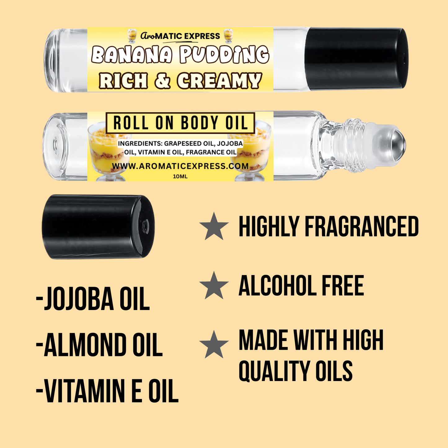 Banana Pudding Roll On Body Oil