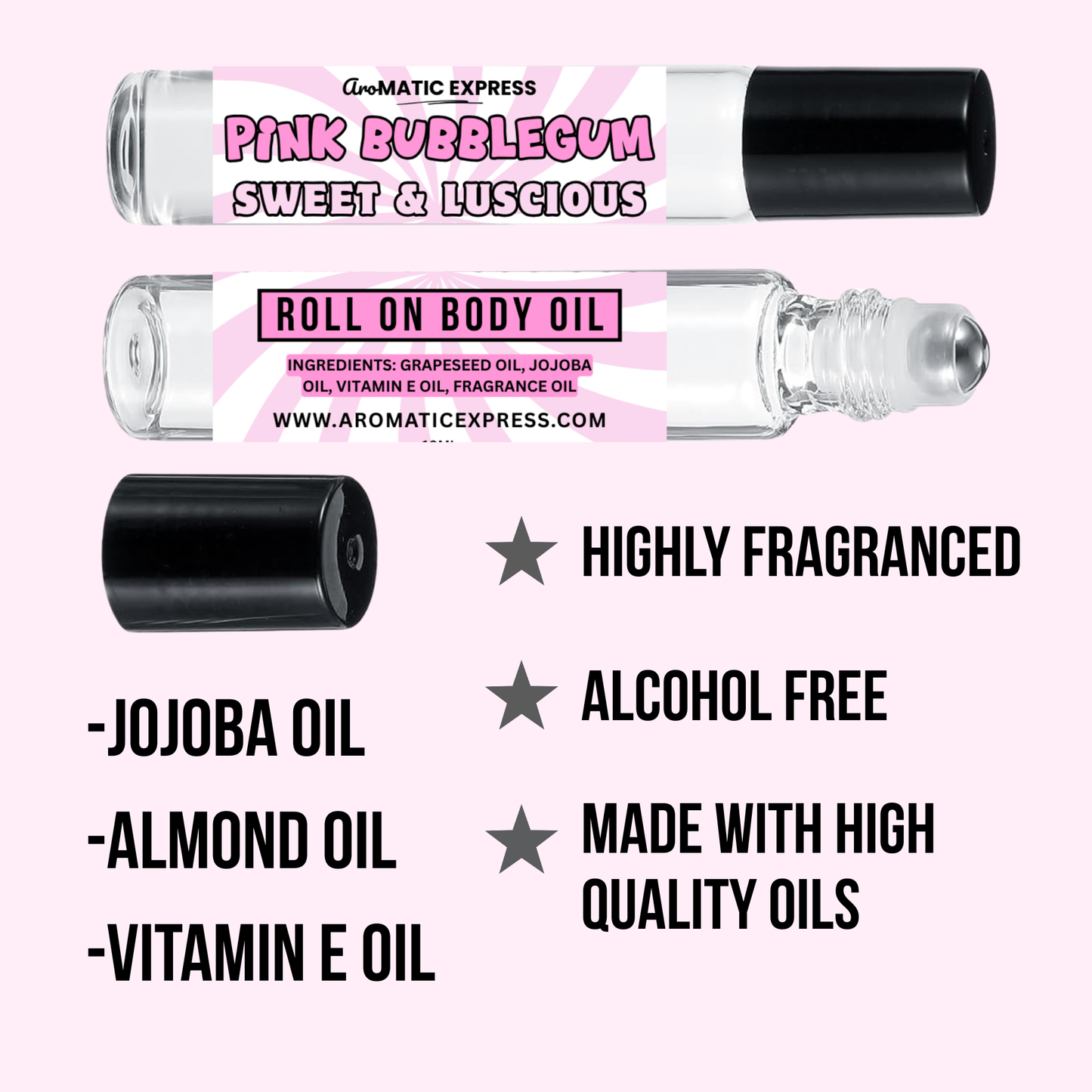 Pink Bubblegum Roll On Body Oil