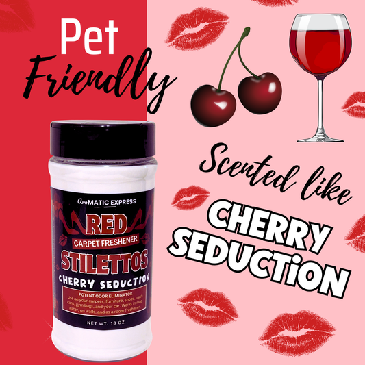 Red Stilettos Carpet Freshener | 108oz Sprinkle Jar | Odor Eliminator Powder