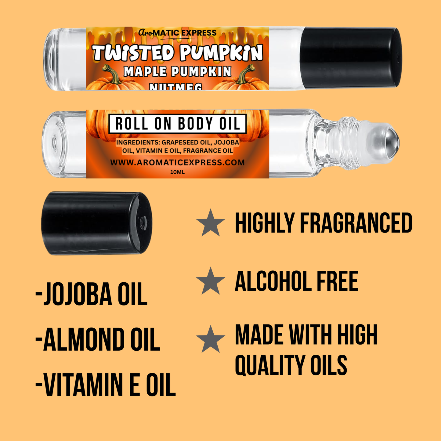 Twisted Pumpkin Maple Nutmeg Roll On Body Oil