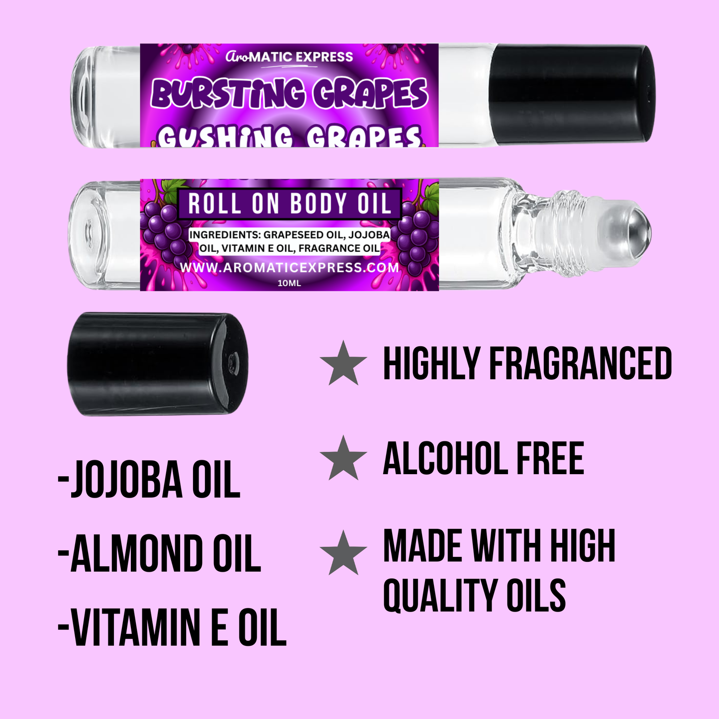 Bursting Grapes Roll On Body Oil