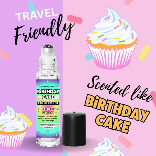 Birthday Cake Vanilla Buttercream Frosting Roll On Body Oil