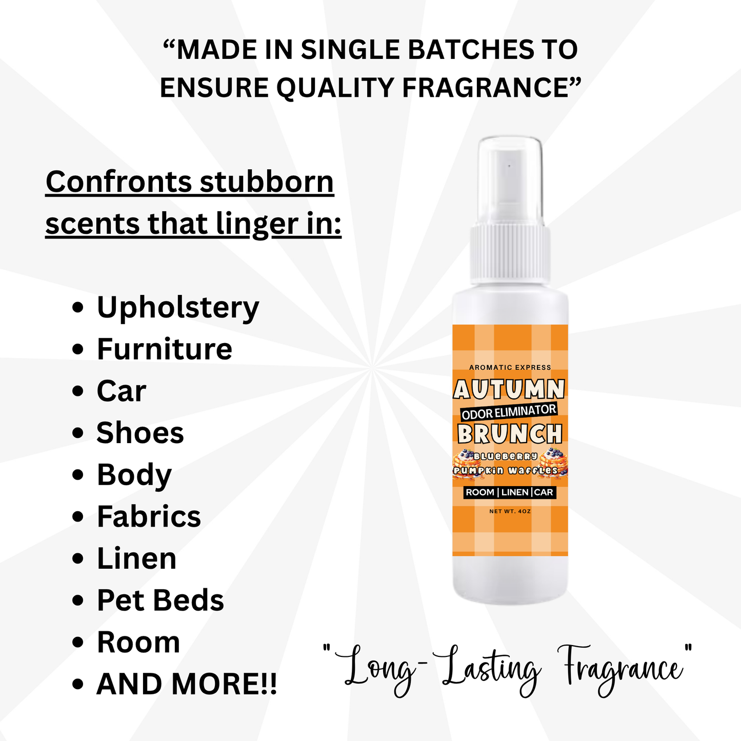 Autumn Brunch Blueberry Pumpkin Waffles Room + Linen Air Freshener Spray | Odor Eliminator Spray | Bathroom Spray