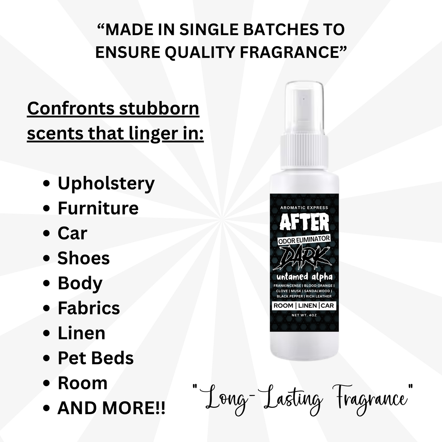 After Dark Untamed Alpha Men's Room + Linen Air Freshener Spray | Odor Eliminator Spray | Bathroom Spray