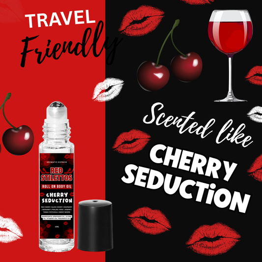Red Stilettos Cherry Seduction Roll On Body Oil