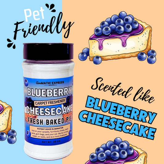 Blueberry Cheesecake Carpet Freshener | 18 oz Sprinkle Jar | Odor Eliminator Powder