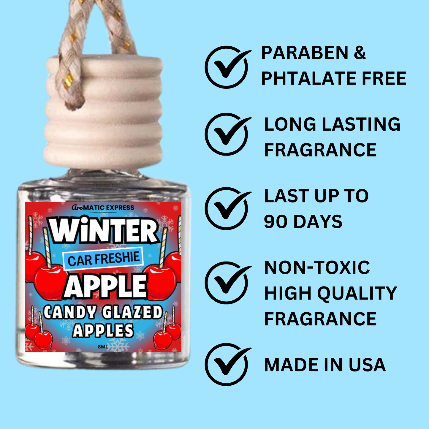 Winter Glazed Apple Scented Car Freshie