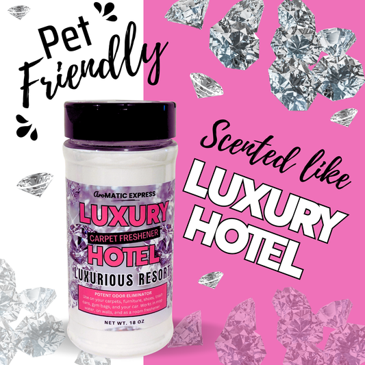Luxury Hotel Carpet Freshener | 18oz Sprinkle Jar | Odor Eliminator Powder
