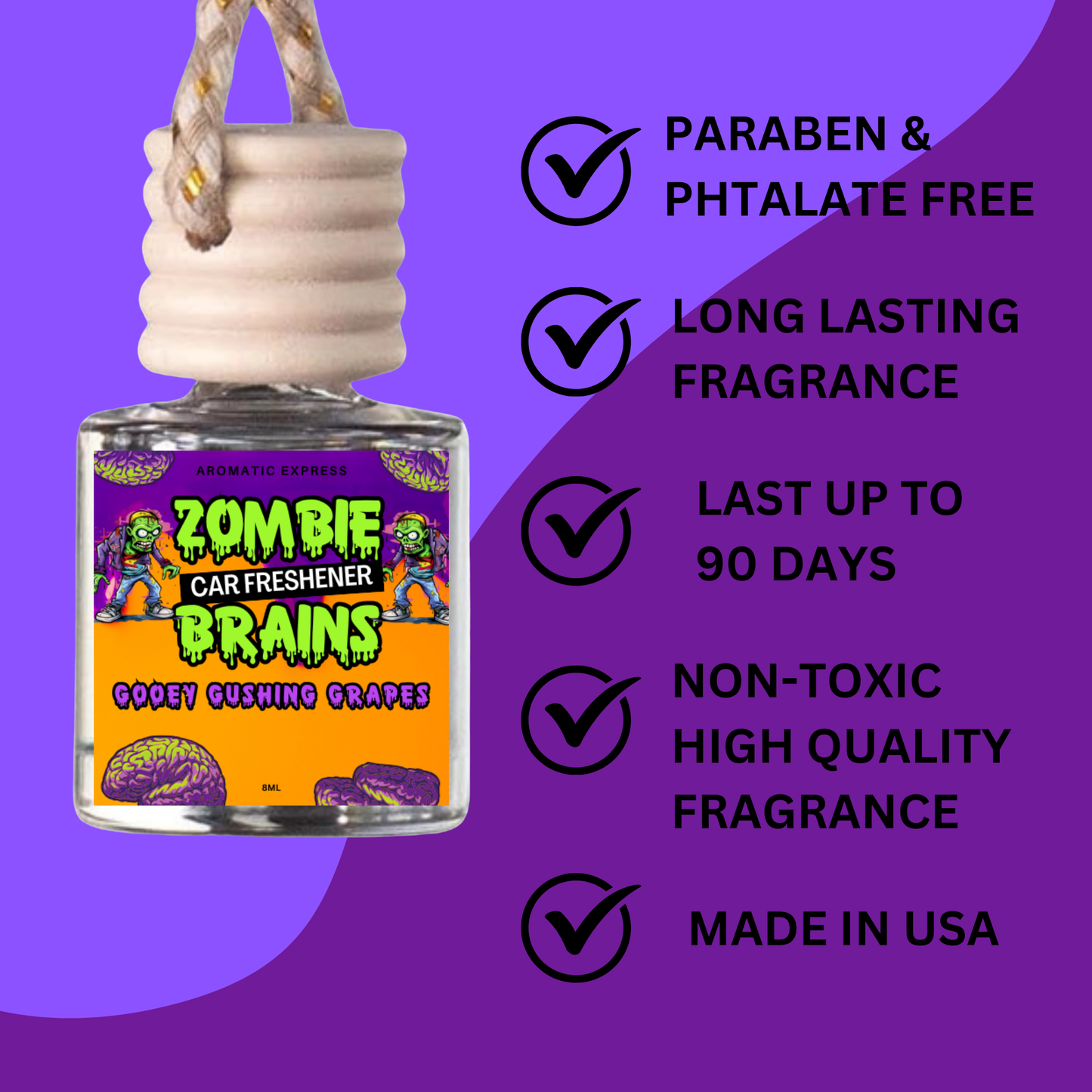 Zombie Brains Gooey Gushing Grapes Car Freshie