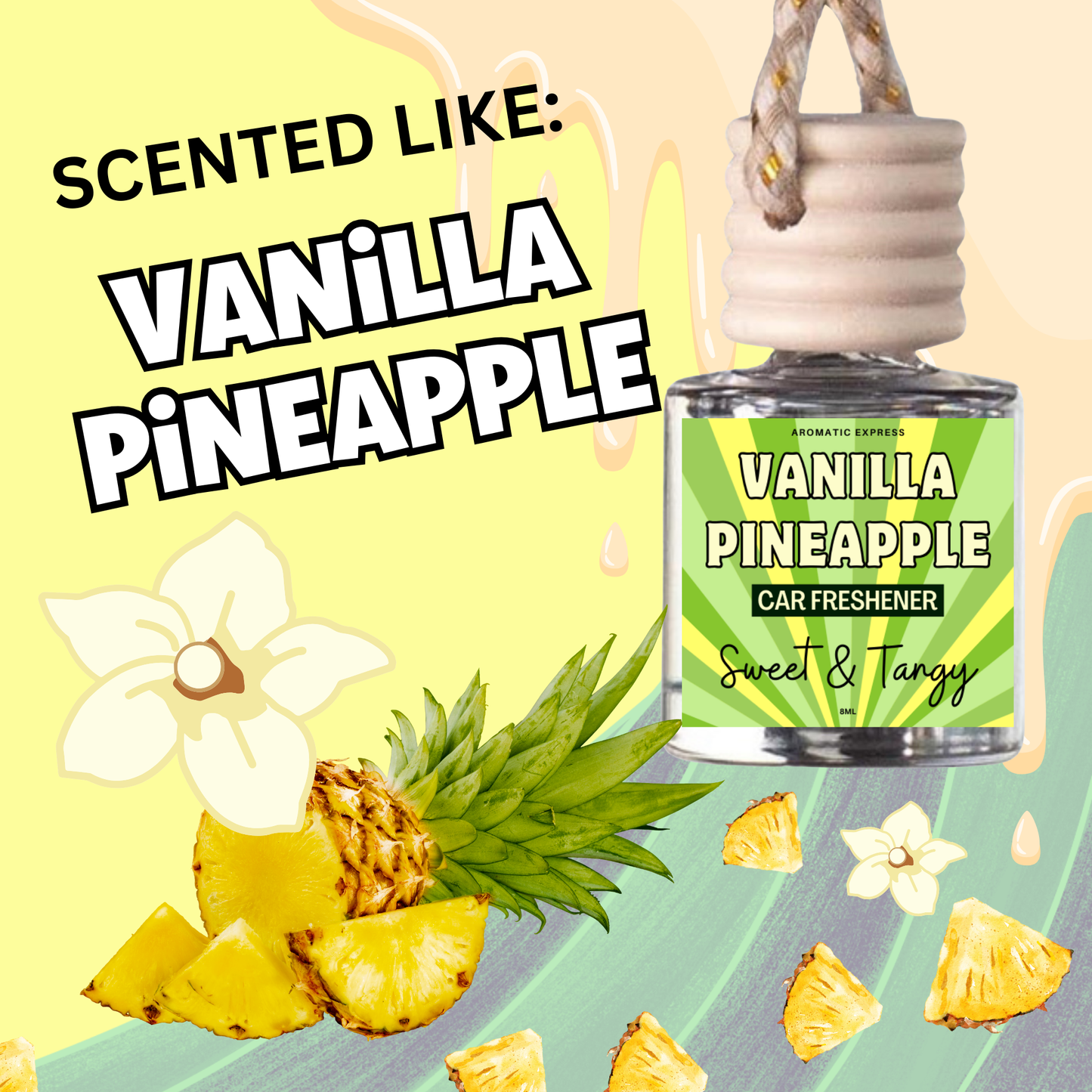 Vanilla Pineapple Car Freshie