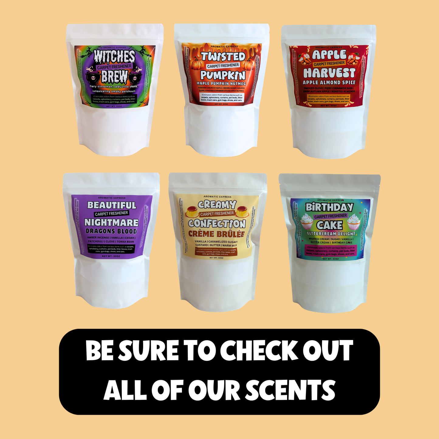 Fall Vibes Baked Pear & Cinnamon Carpet Freshener 2LB Bag