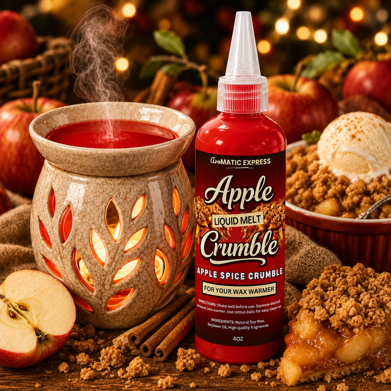 Liquid Wax Melts Apple Crumble Cinnamon