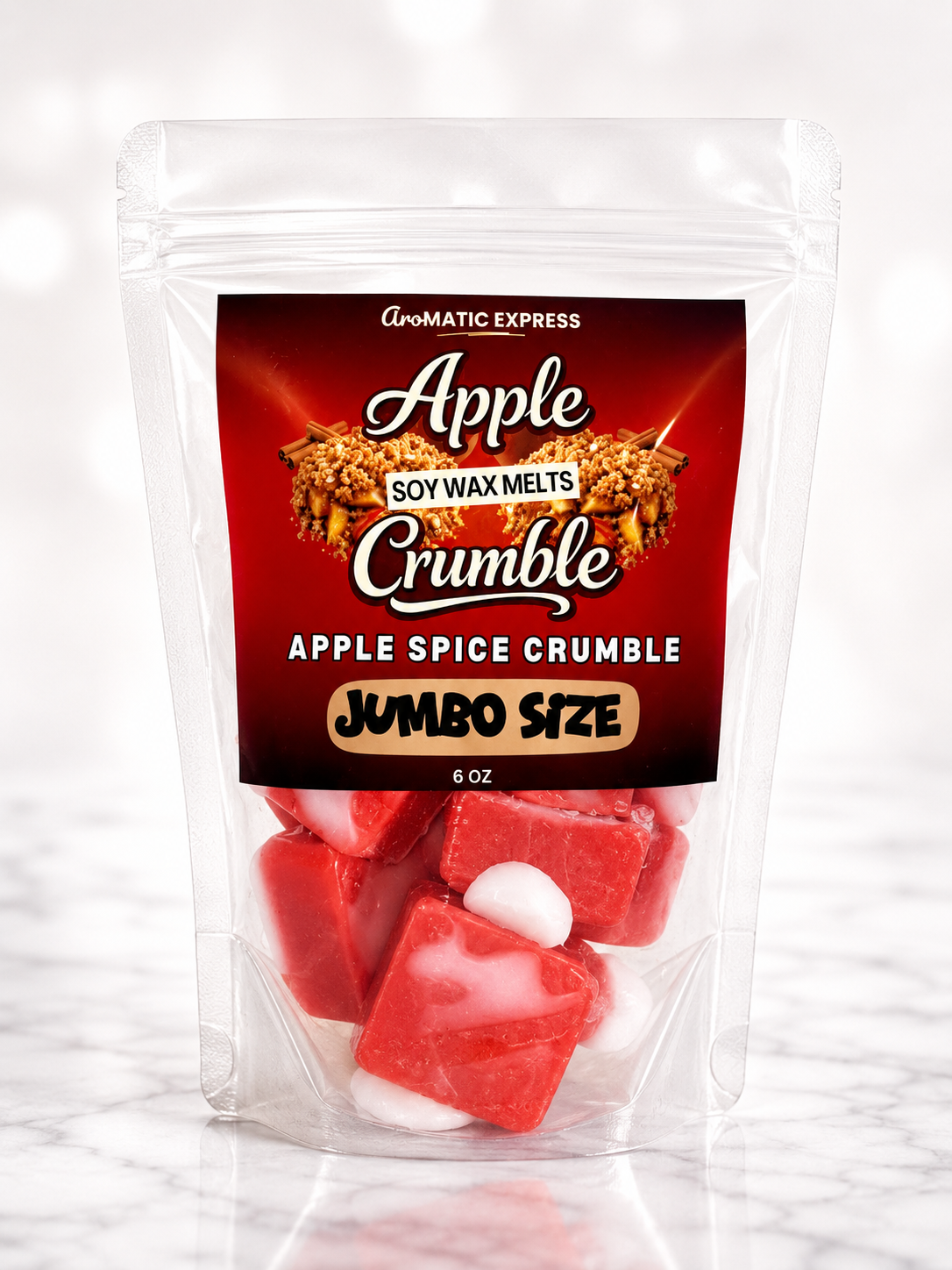 Apple Crumble Jumbo Size Wax Melts 6oz Bag