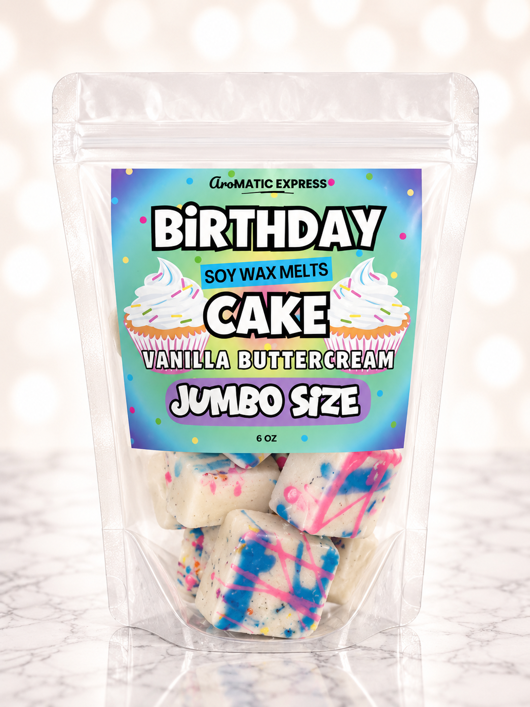 Birthday Cake Jumbo Size Wax Melts 6oz Bag