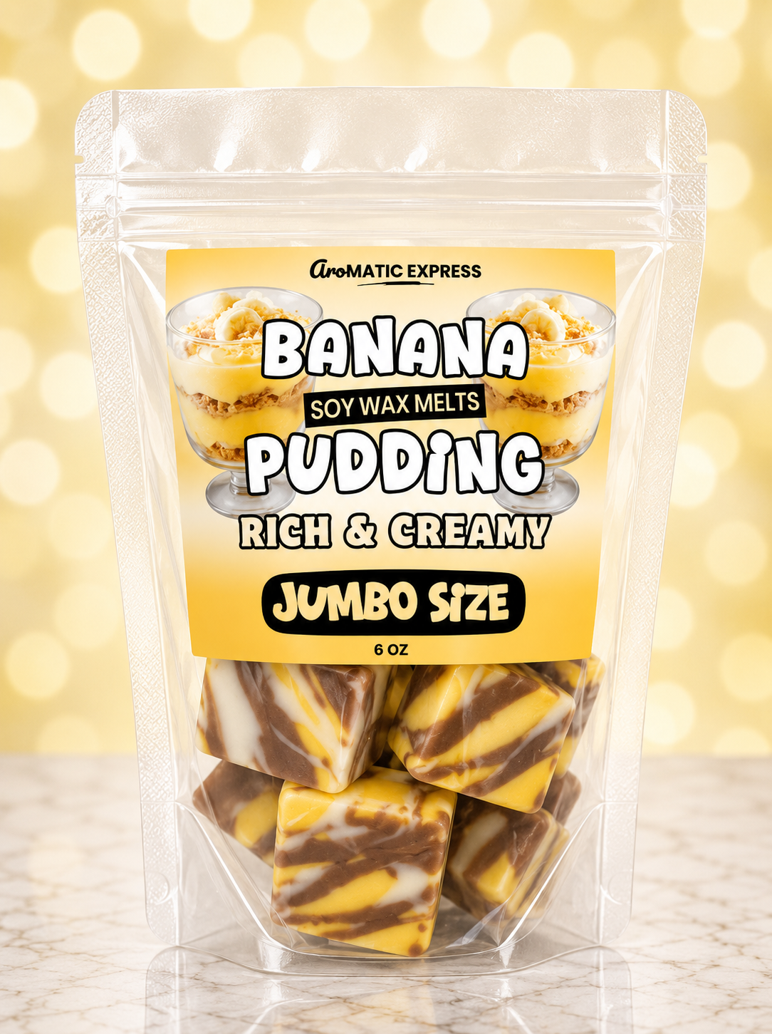 Banana Pudding Jumbo Size Wax Melts 6oz Bag