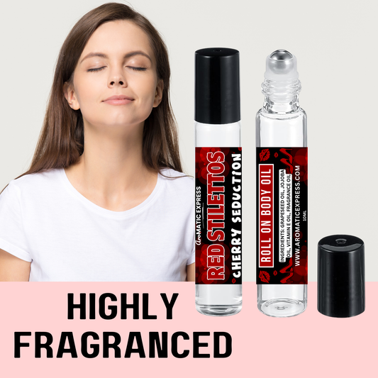 Red Stilettos Cherry Seduction Roll On Body Oil