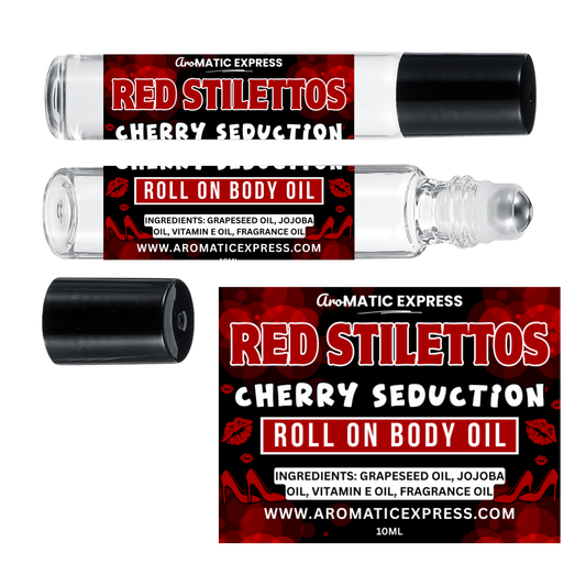 Red Stilettos Cherry Seduction Roll On Body Oil