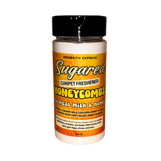 Sugared Honeycomb Carpet Freshener | 10oz Sprinkle Jar | Odor Eliminator Powder