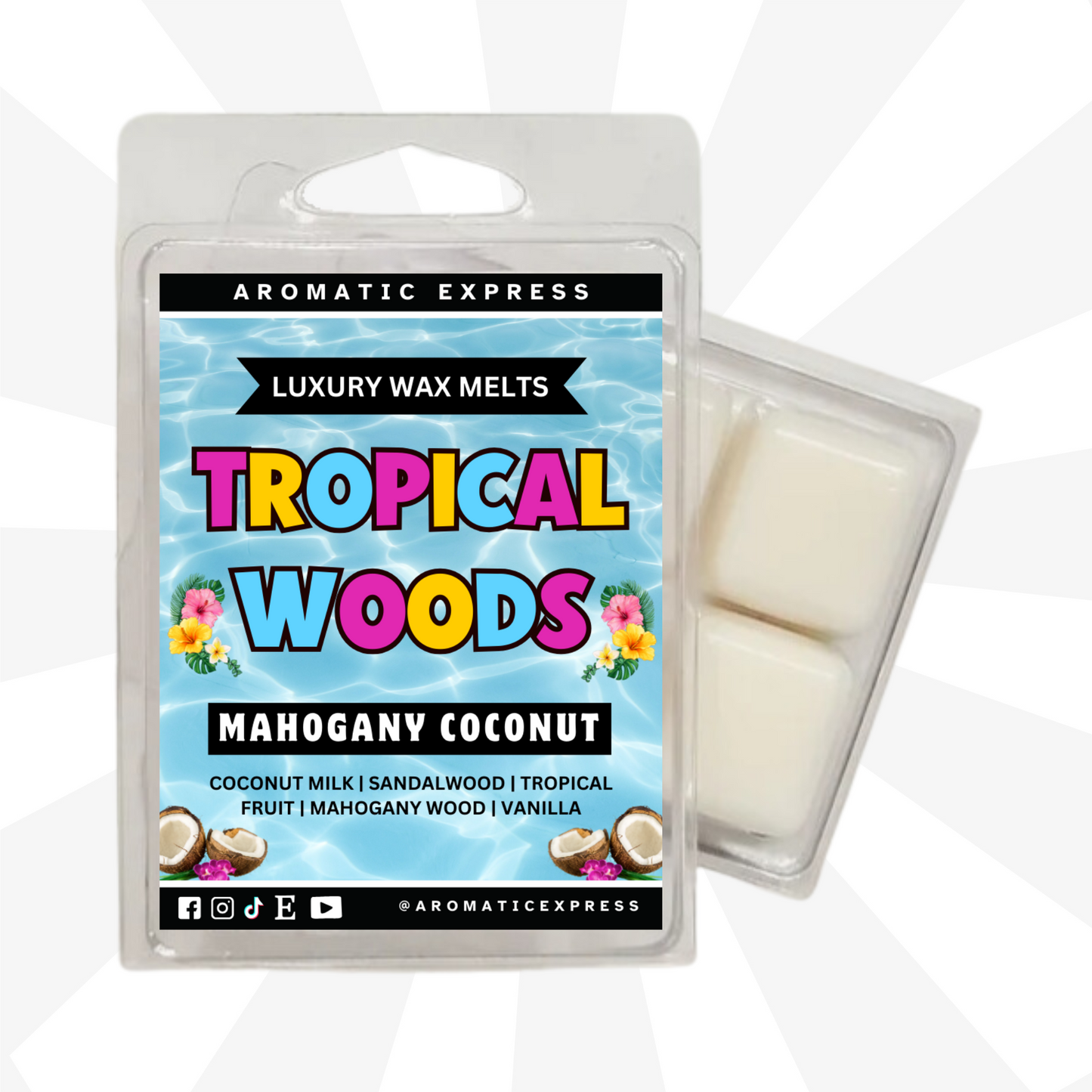 Tropical Woods Mahogany Coconut Luxury Wax Melt