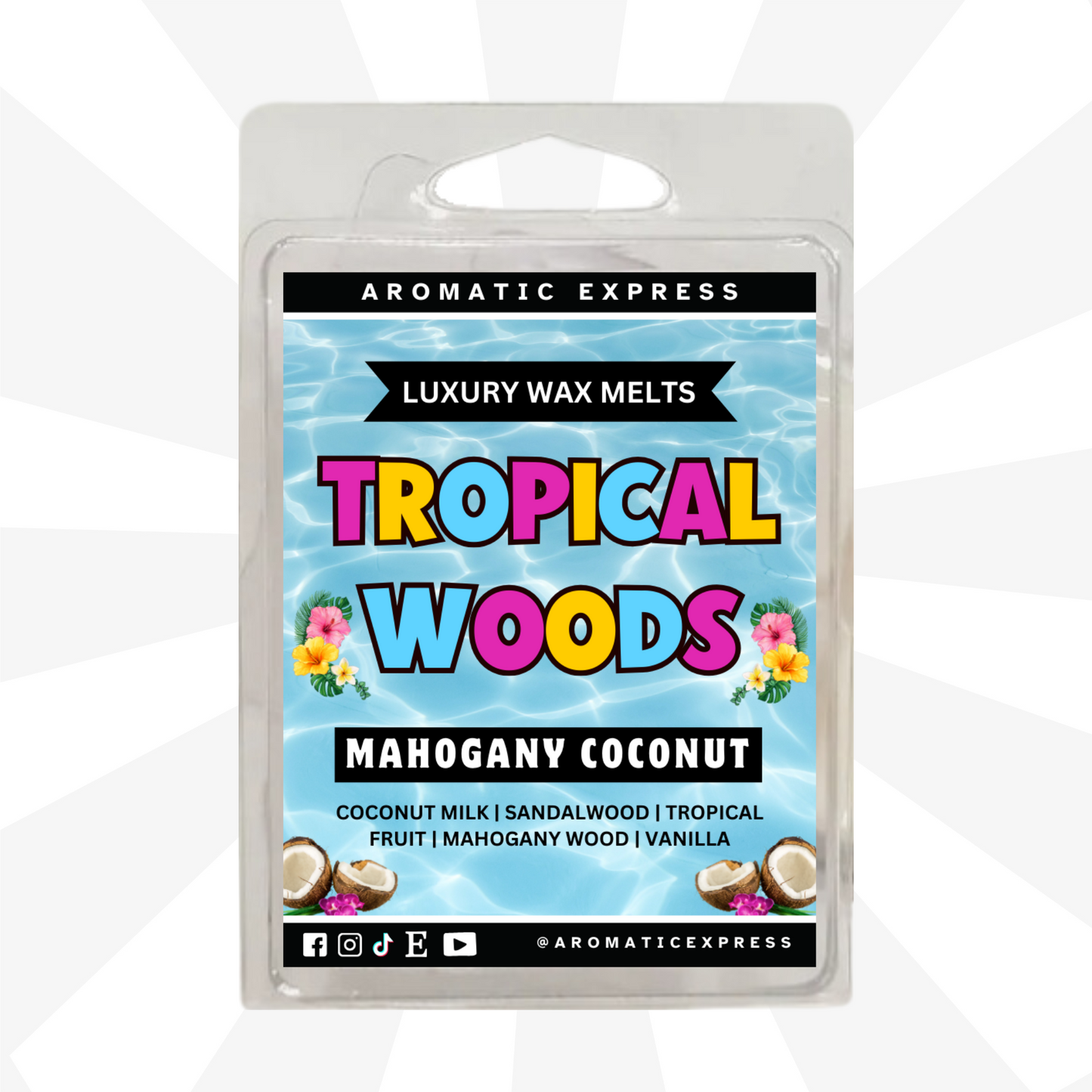 Tropical Woods Mahogany Coconut Luxury Wax Melt