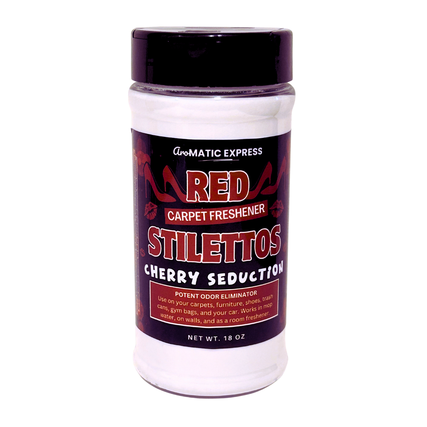 Red Stilettos Carpet Freshener | 108oz Sprinkle Jar | Odor Eliminator Powder