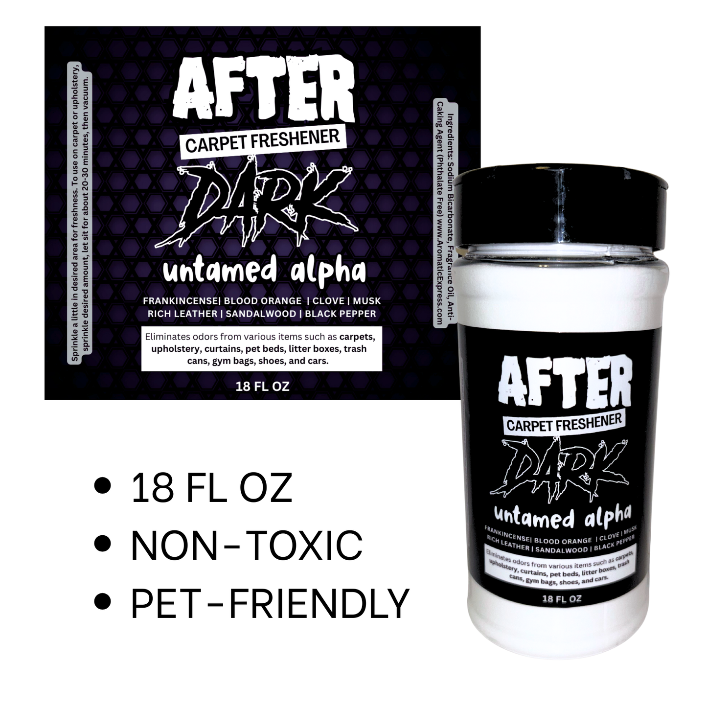 After Dark Carpet Freshener | 18oz Sprinkle Jar | Odor Eliminator Powder
