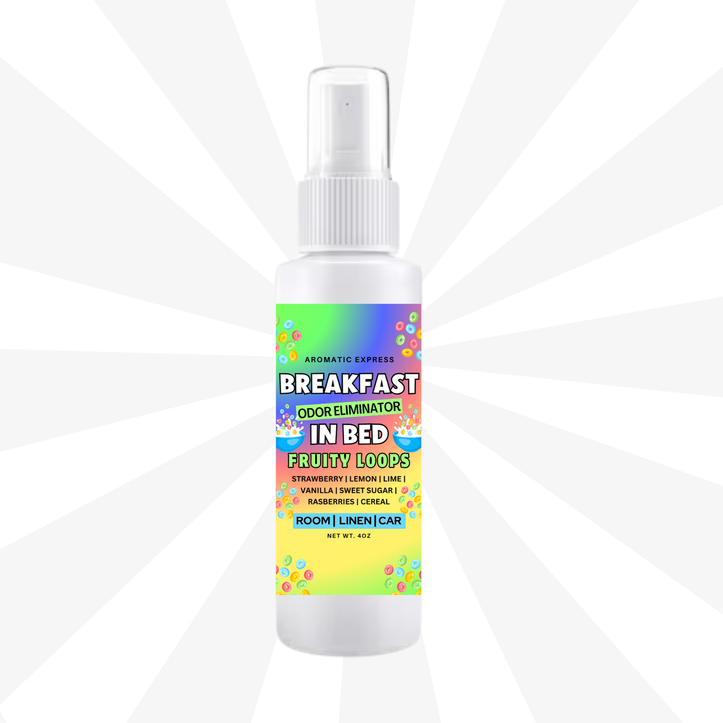 Fruity Loop Cereal Room + Linen Air Freshener Spray | Odor Eliminator Spray | Bathroom Spray