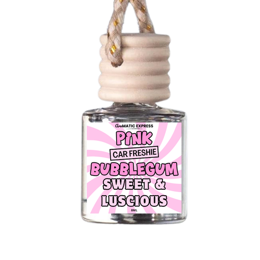 Pink Bubblegum Scented Car Freshie