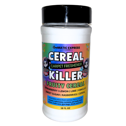 Cereal Killer Fruity Cereal Carpet Freshener | 18oz Sprinkle Jar | Odor Eliminator Powder