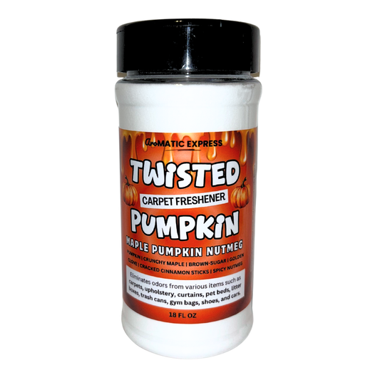 Twisted Pumpkin Maple Nutmeg Cinnamon Carpet Freshener | 18oz Sprinkle Jar | Odor Eliminator Powder