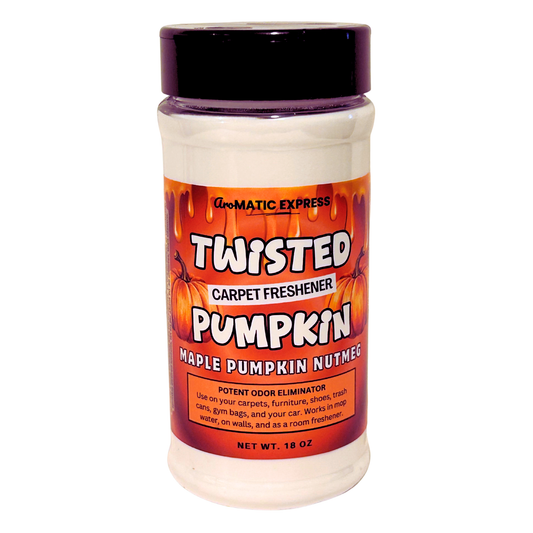 Twisted Pumpkin Maple Nutmeg Cinnamon Carpet Freshener | 18oz Sprinkle Jar | Odor Eliminator Powder