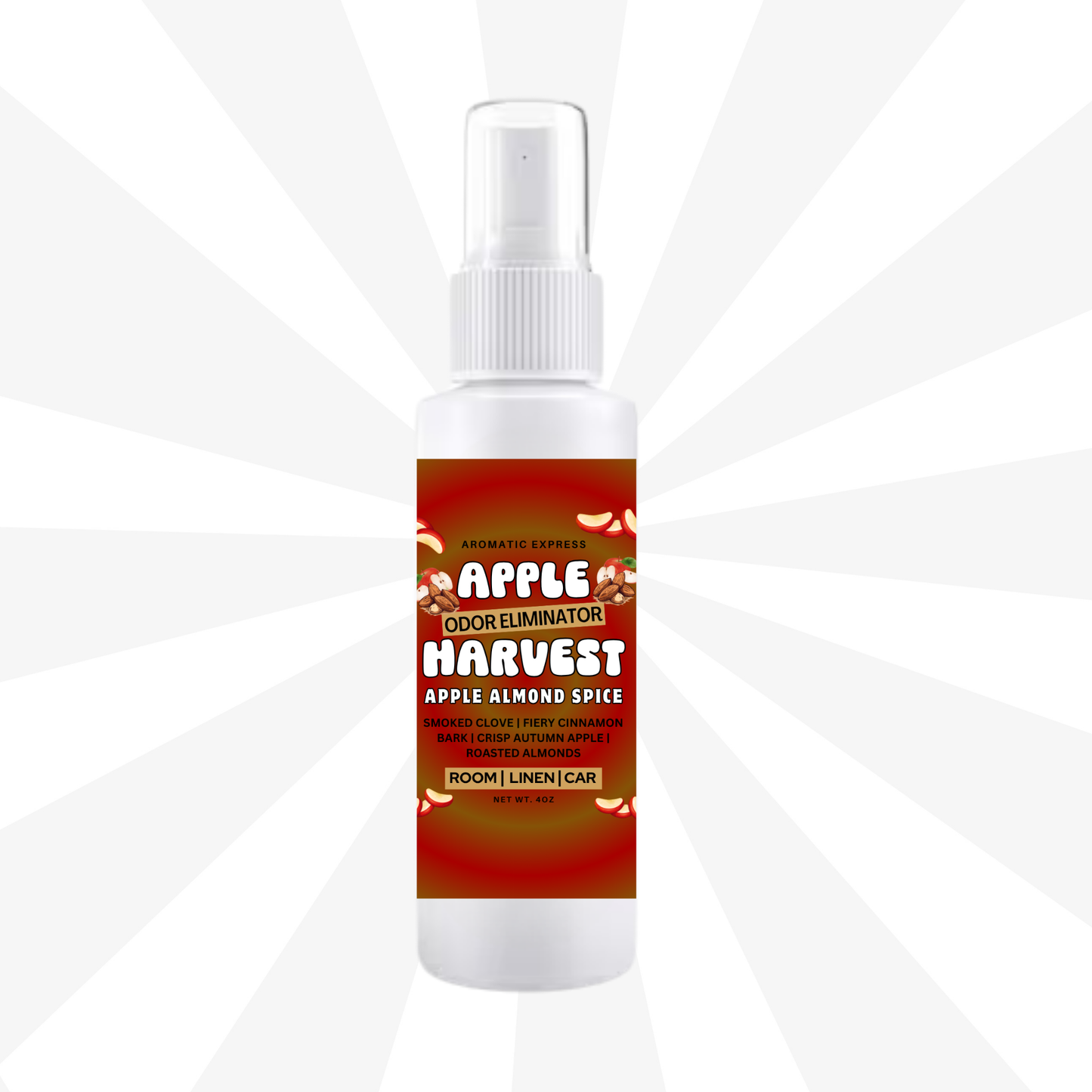 Apple Harvest Apple Almond Spice Room + Linen Air Freshener Spray | Odor Eliminator Spray | Bathroom Spray