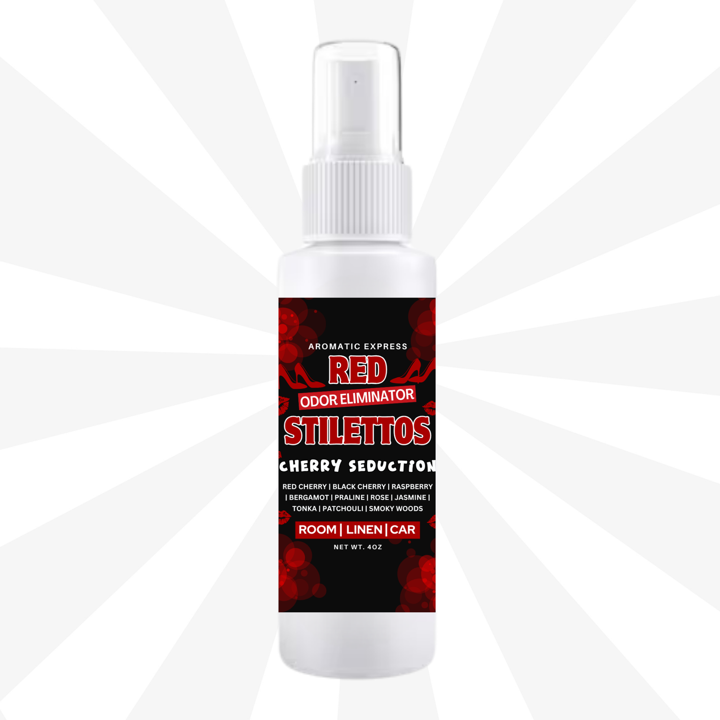 Red Stilettos Room + Linen Air Freshener Spray | Odor Eliminator Spray | Bathroom Spray