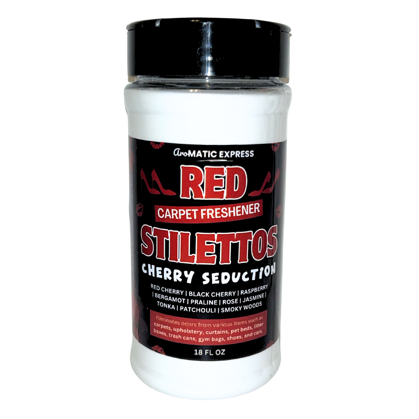 Red Stilettos Carpet Freshener | 108oz Sprinkle Jar | Odor Eliminator Powder