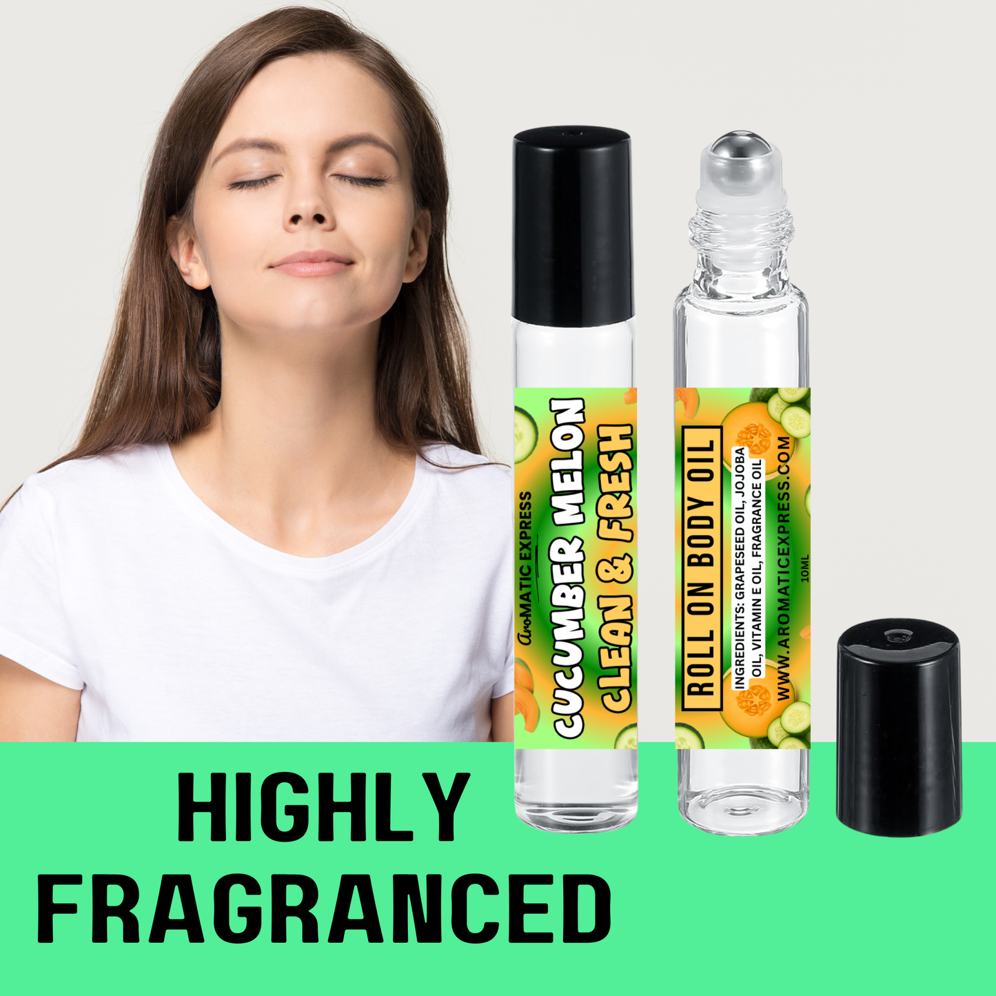 Cucumber Melon Roll On Body Oil