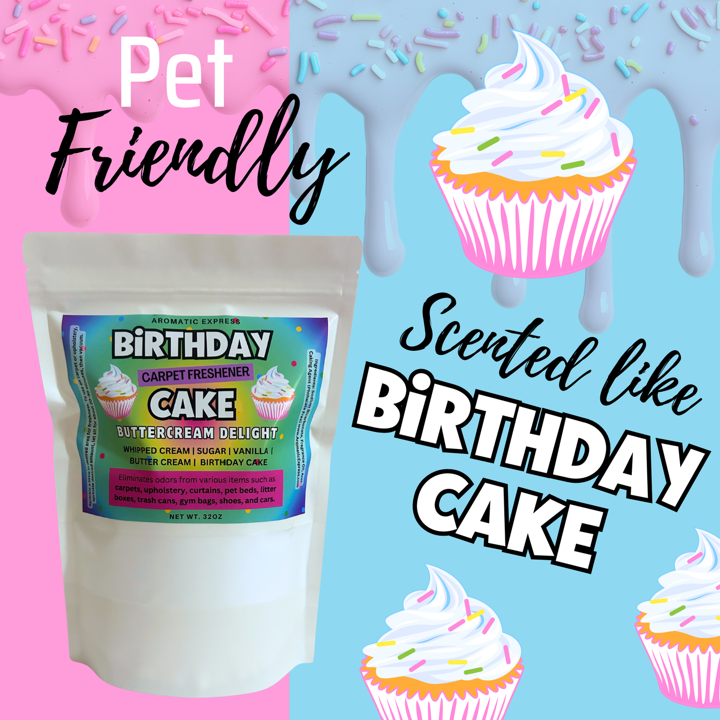 Birthday Cake Buttercream Frosting Freshener 2LB Bag