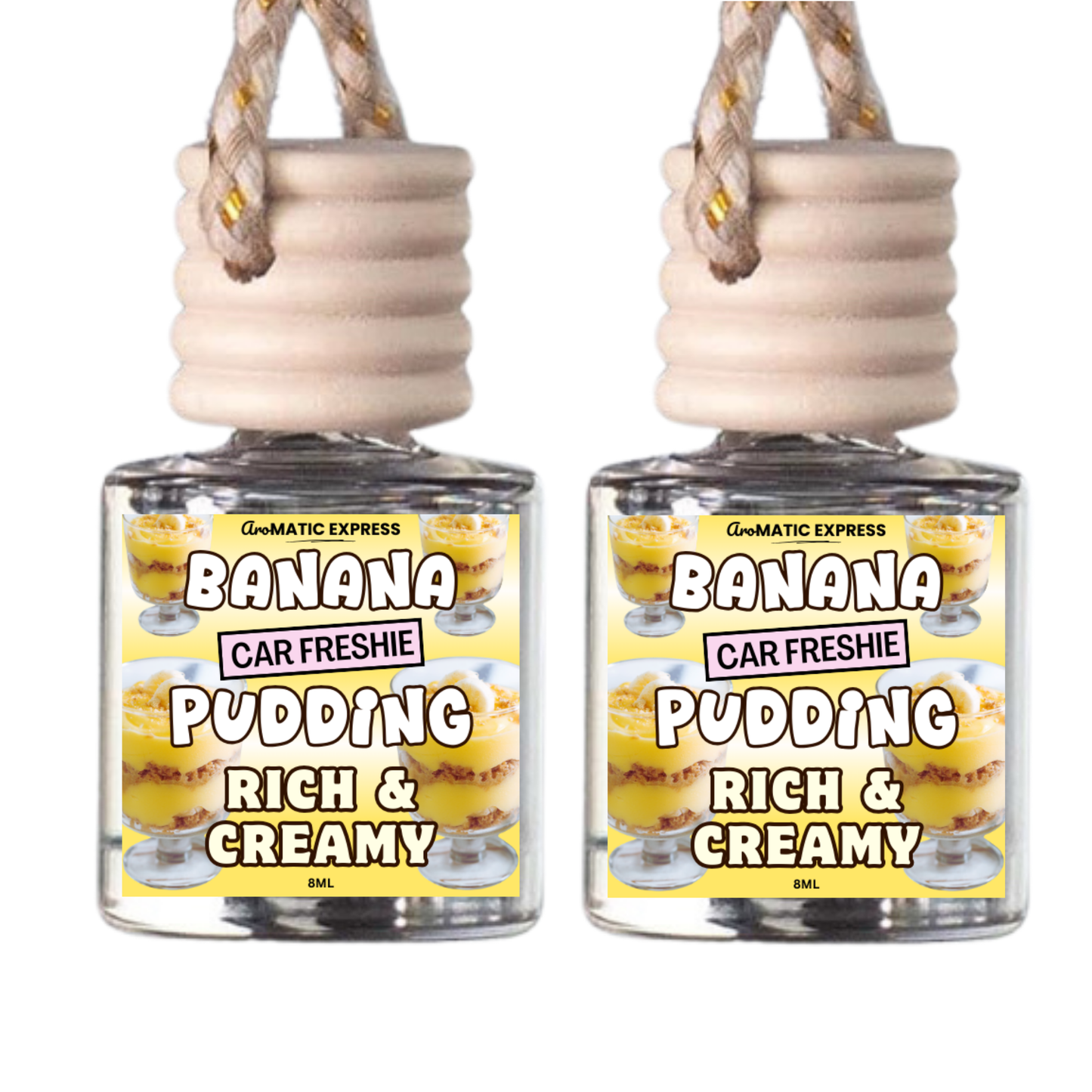 Banana Pudding Scented Car Freshie