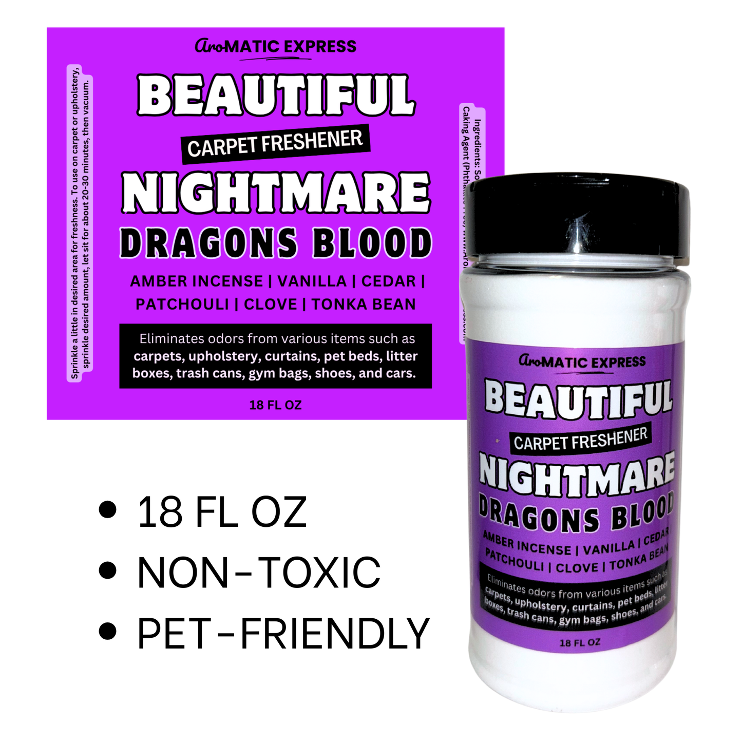 Dragons Blood Carpet Freshener | 18oz Sprinkle Jar | Odor Eliminator Powder