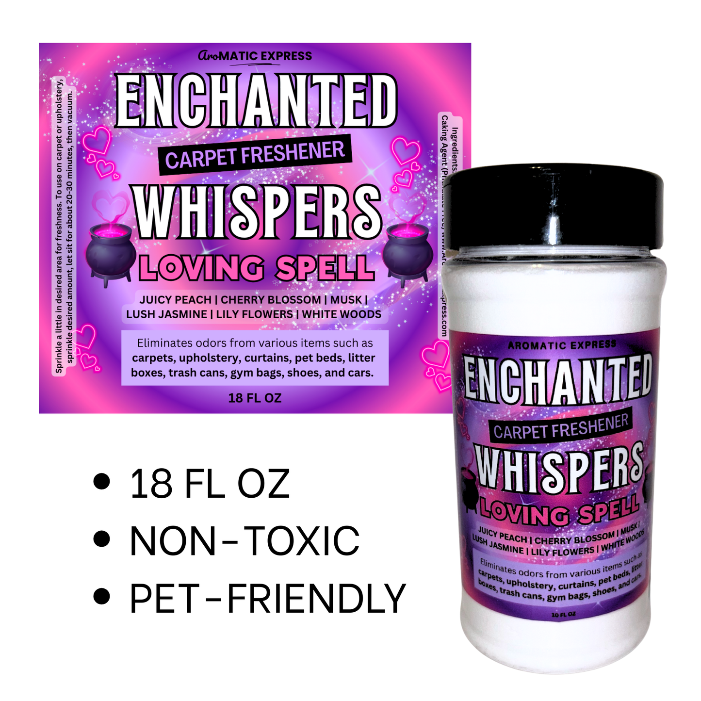 Loving Spell Carpet Freshener | 18oz Sprinkle Jar | Odor Eliminator Powder