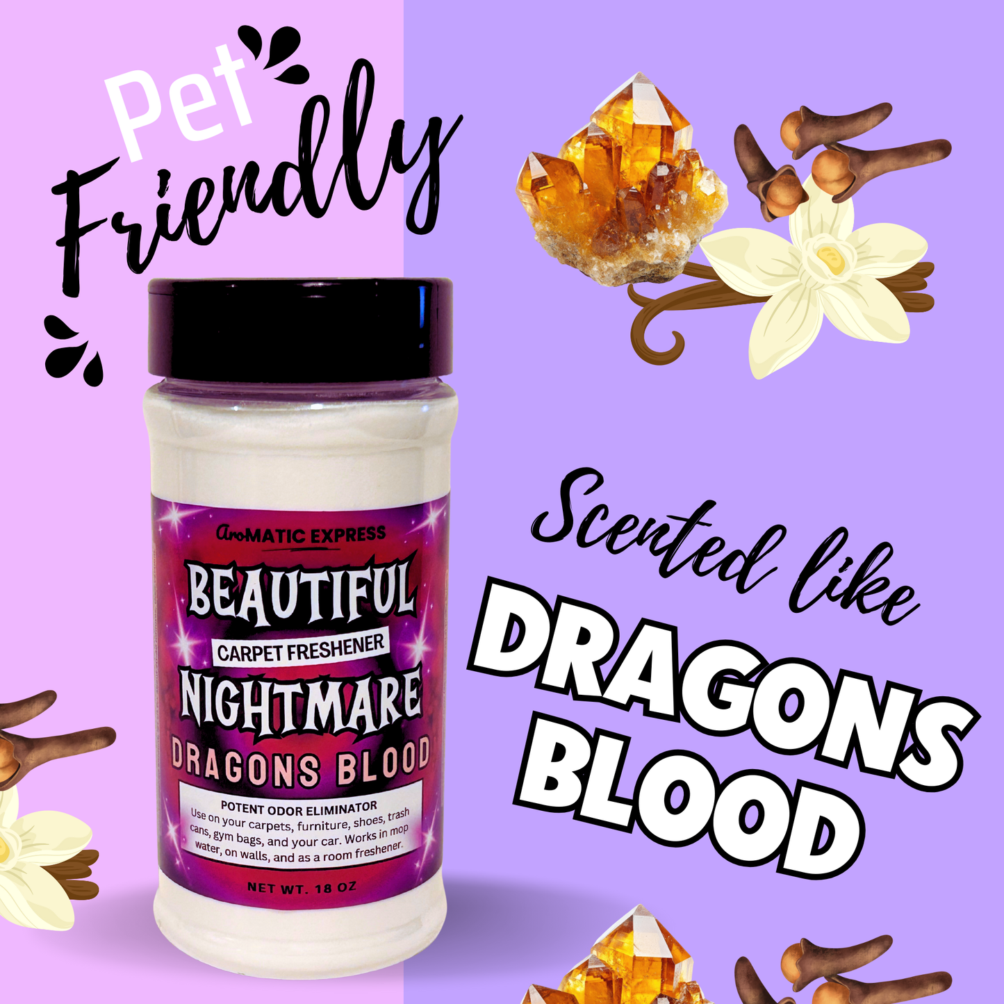 Dragons Blood Carpet Freshener | 18oz Sprinkle Jar | Odor Eliminator Powder