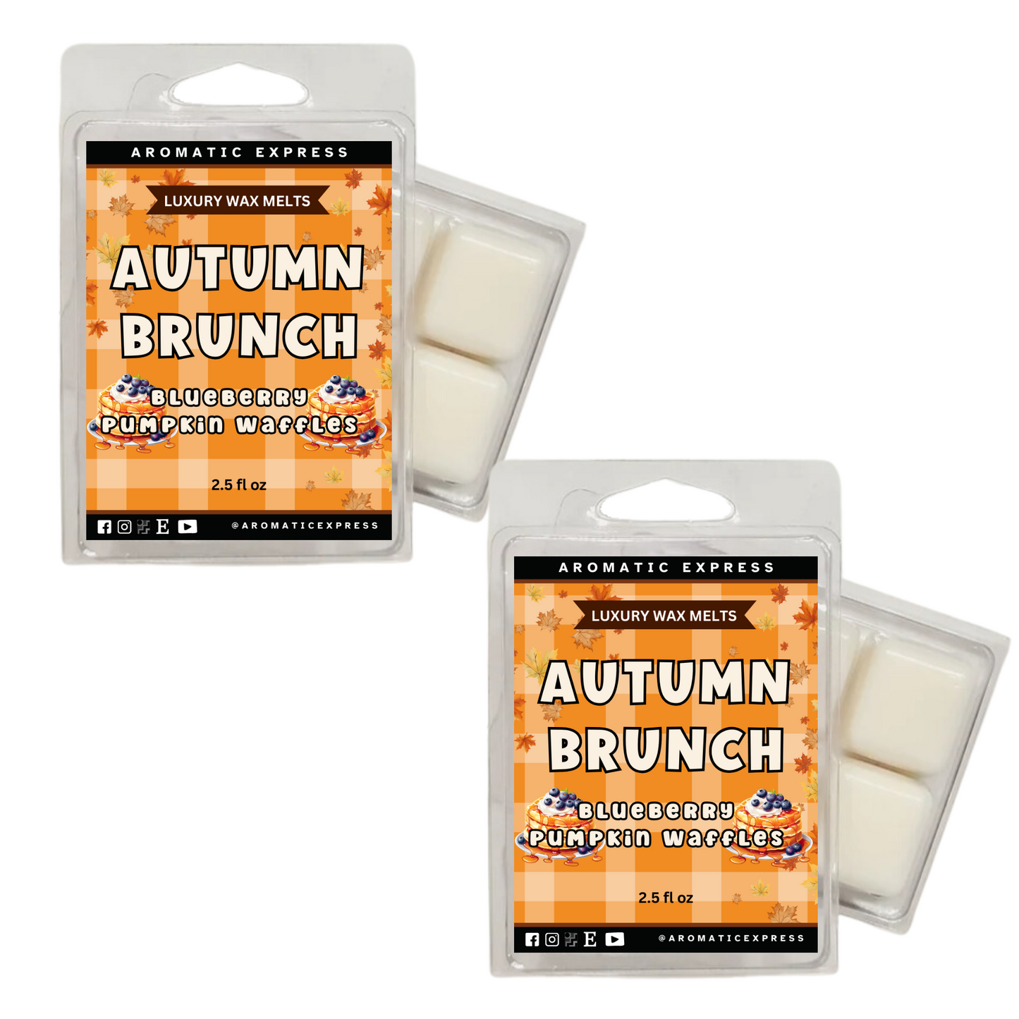 Autumn Brunch Blueberry Pumpkin Waffles Luxury Wax Melt