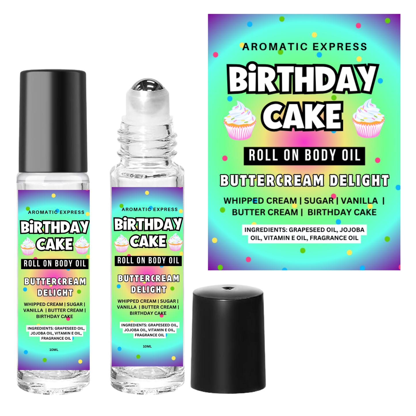 Birthday Cake Vanilla Buttercream Frosting Roll On Body Oil