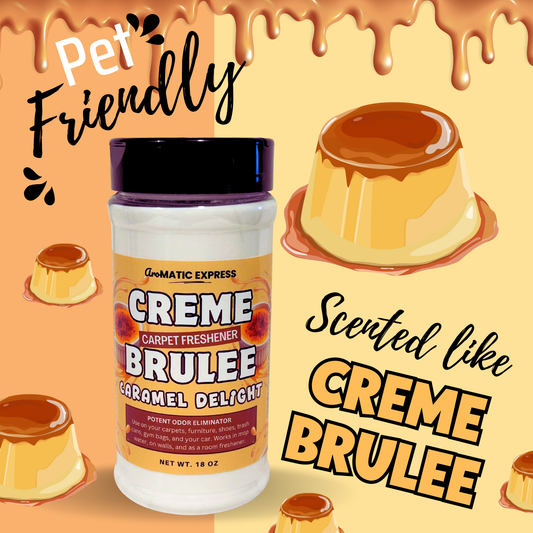 Creme Brulee Carpet Freshener | 10oz Sprinkle Jar | Odor Eliminator Powder