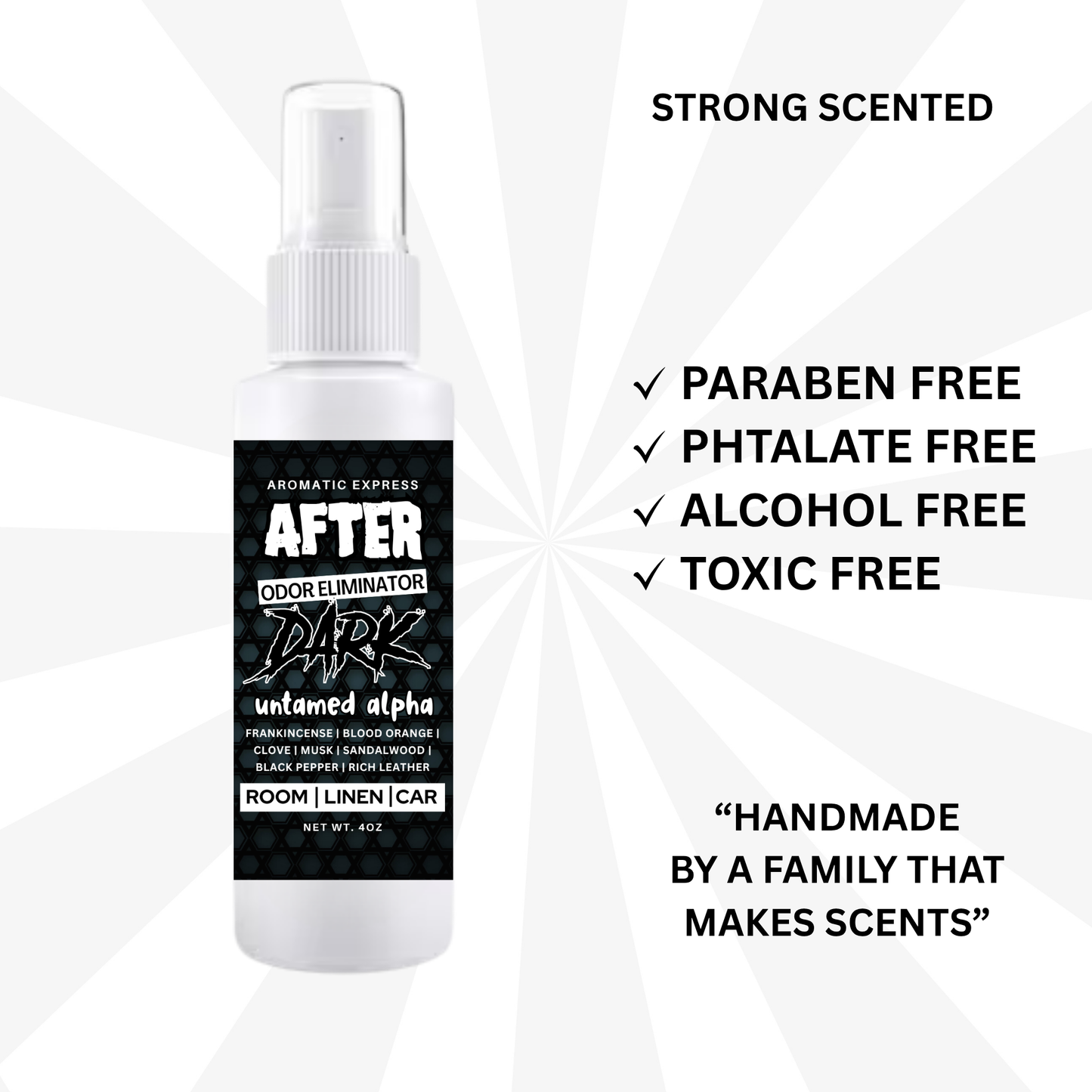 After Dark Untamed Alpha Men's Room + Linen Air Freshener Spray | Odor Eliminator Spray | Bathroom Spray