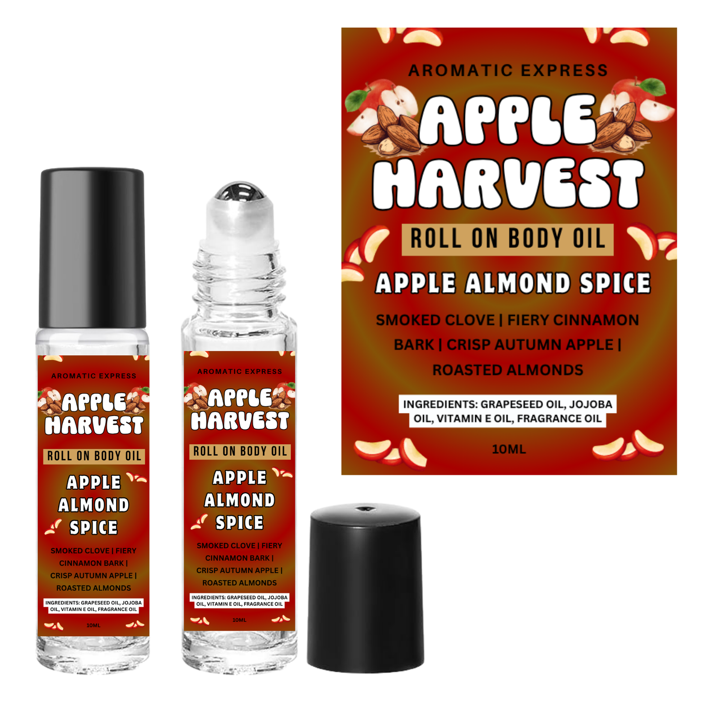 Apple Almond Spice Roll On Body Oil