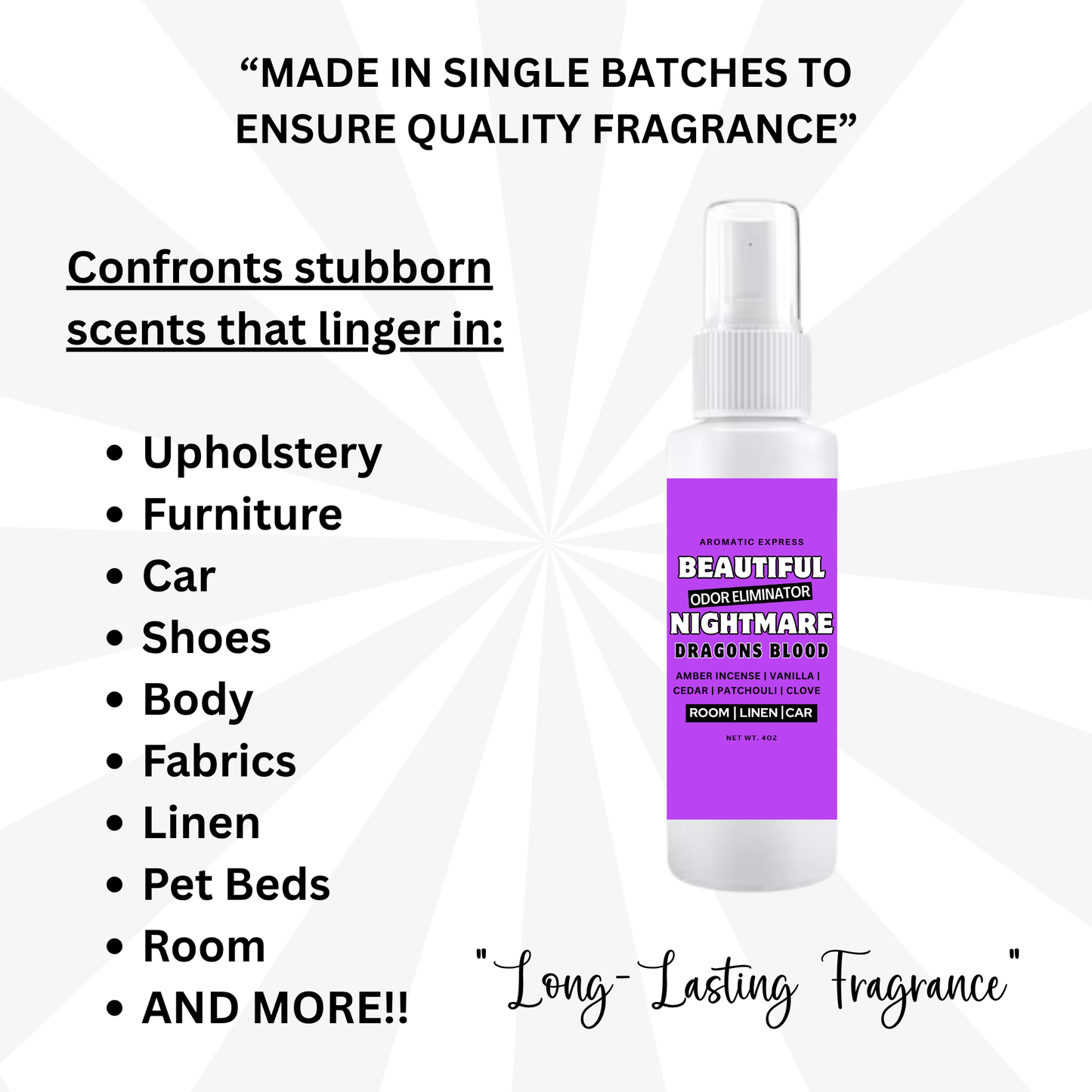 Beautiful Nightmare Dragons Blood Room + Linen Air Freshener Spray | Odor Eliminator Spray | Bathroom Spray