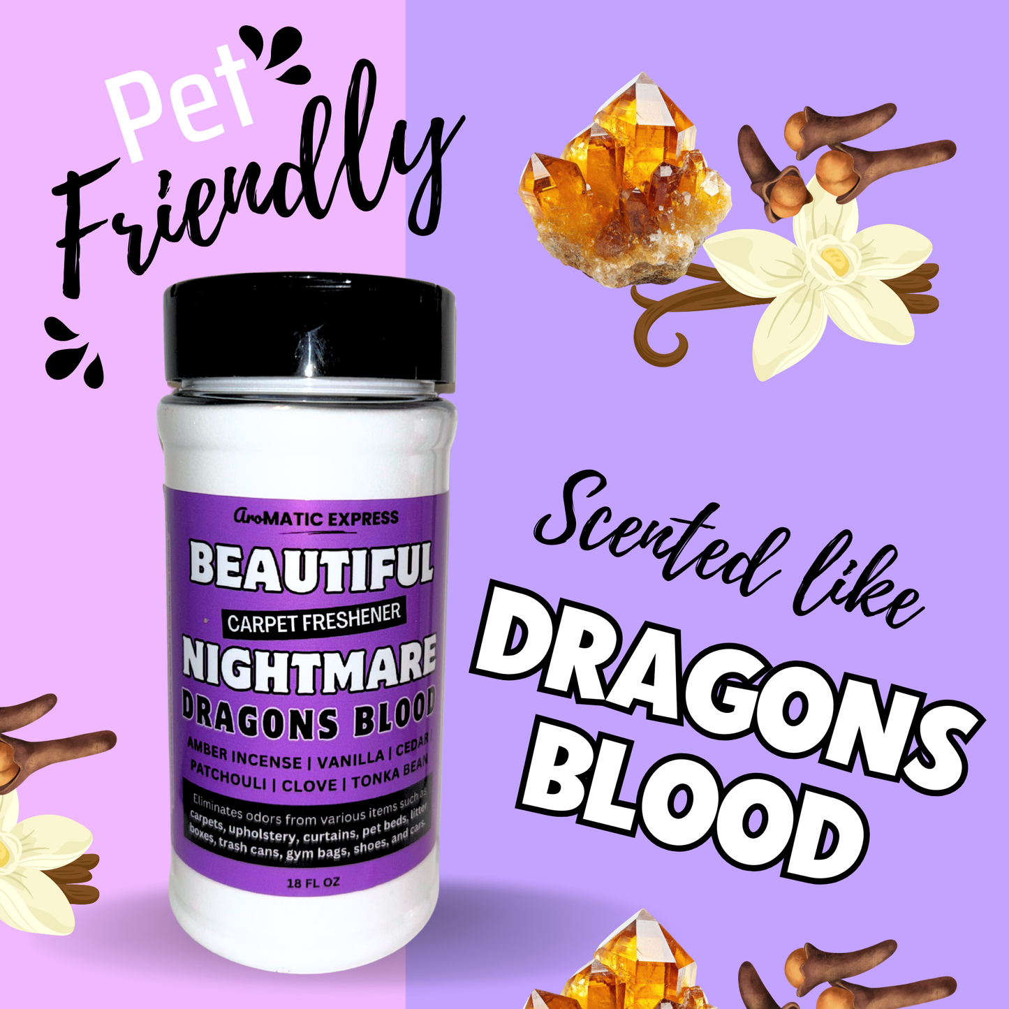 Dragons Blood Carpet Freshener | 18oz Sprinkle Jar | Odor Eliminator Powder