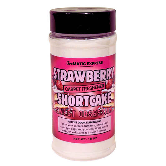 Strawberry Shortcake Carpet Freshener | 18 oz Sprinkle Jar | Odor Eliminator Powder