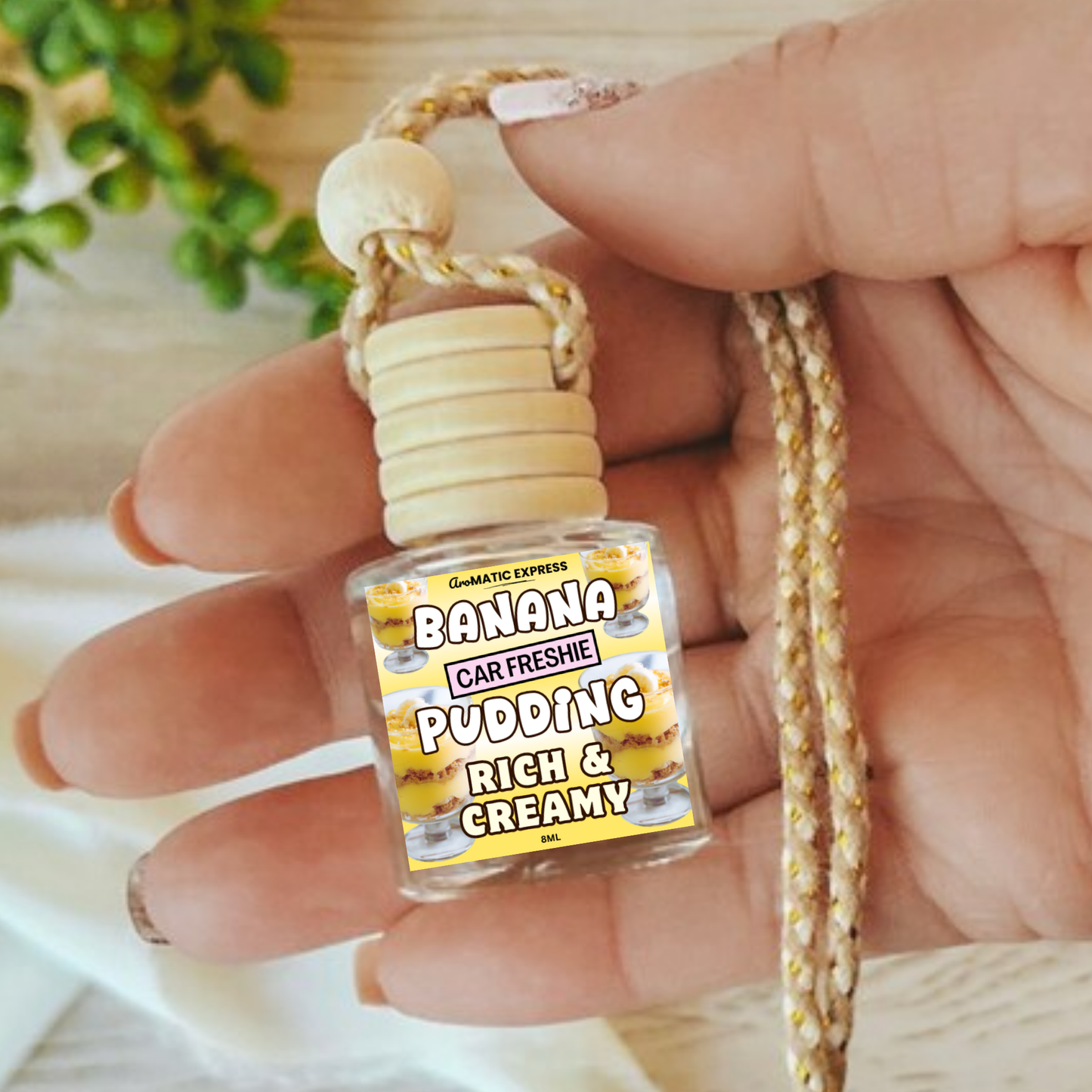 Banana Pudding Scented Car Freshie